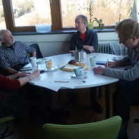 Mitglieder der AfB-Mittelfranken, v.l.n.r.: Henriette Bauer, Hartmut Castner, Ditmar Schmidt, Georg Fleischmann.